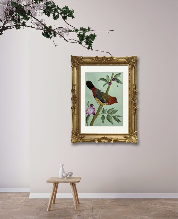 Strawberry Finch (Print) - Image 3